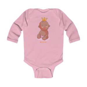 Infant Long Sleeve Bodysuit – Baby King(Chocolate)