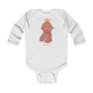 Infant Long Sleeve Bodysuit – Baby King(Chocolate)