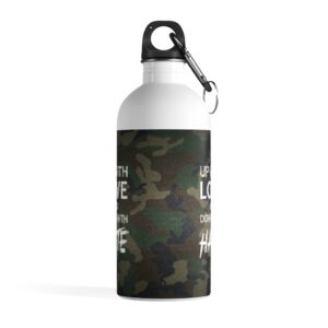 Stainless Steel Water Bottle – Up with Love Green Camo